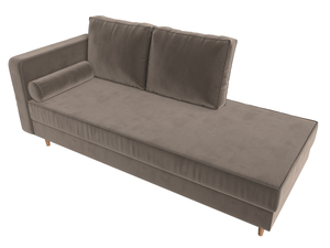 Кушетка Прайм левая, Велюр, SEVEN 727 коричневый