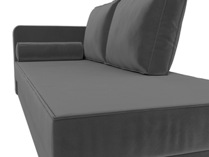 Кушетка Прайм левая, Велюр, SEVEN 17 серый