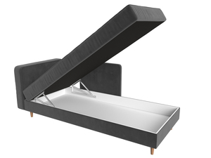 Кушетка Прайм левая, Велюр, SEVEN 17 серый