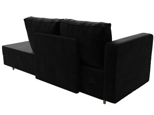 Кушетка Прайм левая, Велюр, SEVEN 35 черный