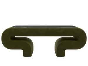 Стол Волна, Микровельвет, Зеленый