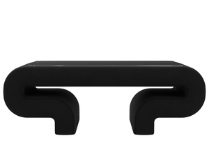 Стол Волна, Микровельвет, Черный