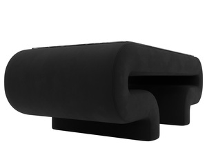 Стол Волна, Микровельвет, Черный