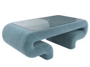 Стол Волна, Велюр, SEVEN 113 бирюзовый