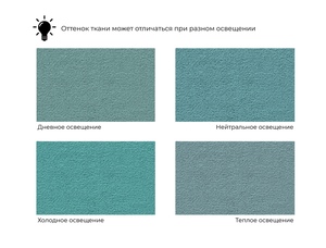 Стол Волна, Велюр, SEVEN 113 бирюзовый