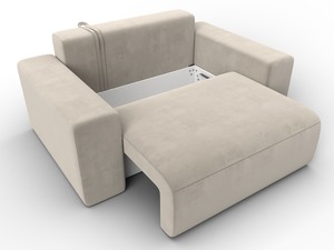 Кресло Лига-036 НПБ, Микровельвет, Бежевый