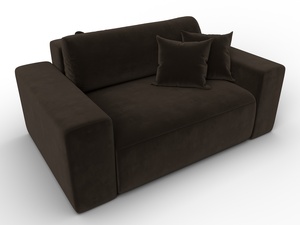 Кресло Лига-036 НПБ, Микровельвет, Коричневый