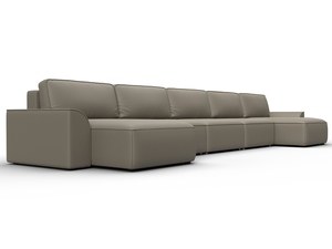 Диван П-образный Лига-048 НПБ МегаЛонг, Экокожа, GRIFON 04 бежевый