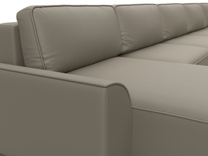 Диван П-образный Лига-048 НПБ МегаЛонг, Экокожа, GRIFON 04 бежевый