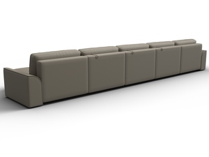 Диван П-образный Лига-048 НПБ МегаЛонг, Экокожа, GRIFON 04 бежевый