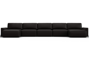 Диван П-образный Лига-048 НПБ МегаЛонг, Экокожа, GRIFON 12 коричневый