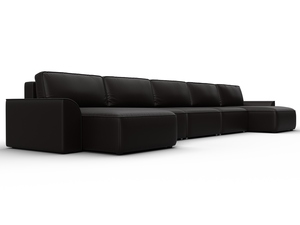 Диван П-образный Лига-048 НПБ МегаЛонг, Экокожа, GRIFON 12 коричневый