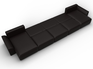 Диван П-образный Лига-048 НПБ МегаЛонг, Экокожа, GRIFON 12 коричневый