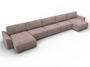 Диван П-образный Лига-048 НПБ МегаЛонг, Велюр, TOWER 05 бежевый