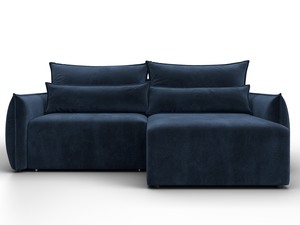 Диван угловой Лига-051 НПБ угол универсальный, Велюр, TOWER 13 синий