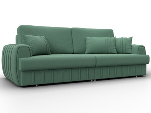 Диван прямой Лига-057 НПБ, Рогожка, Амур 11 зеленый