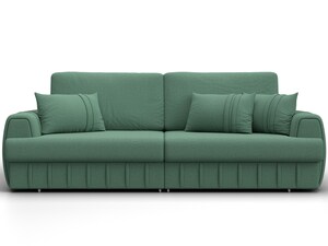 Диван прямой Лига-057 НПБ, Рогожка, Амур 11 зеленый