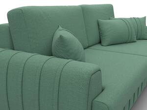 Диван прямой Лига-057 НПБ, Рогожка, Амур 11 зеленый