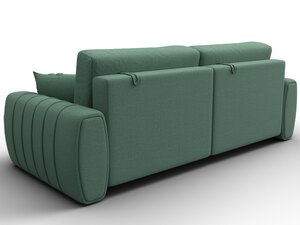 Диван прямой Лига-057 НПБ, Рогожка, Амур 11 зеленый