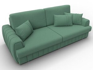 Диван прямой Лига-057 НПБ, Рогожка, Амур 11 зеленый