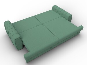 Диван прямой Лига-057 НПБ, Рогожка, Амур 11 зеленый