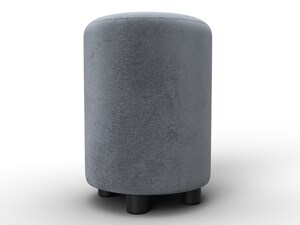 Пуф 001, Велюр, TOWER 10 серый