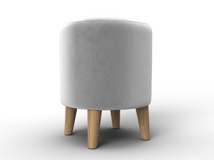 Пуф 002, Велюр, TOWER 01 молочный