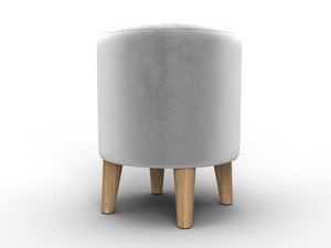 Пуф 002, Велюр, TOWER 01 молочный