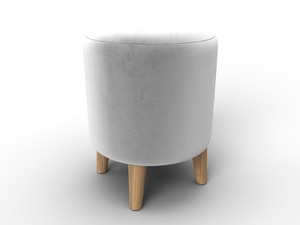 Пуф 002, Велюр, TOWER 01 молочный