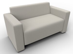 Диван прямой Лига-093, Рогожка, Амур 02 бежевый