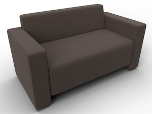 Диван прямой Лига-093, Рогожка, Амур 05 коричневый