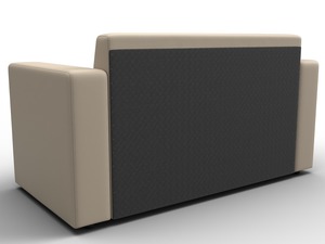 Диван прямой Лига-093, Экокожа, Бежевый