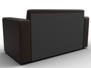 Диван прямой Лига-093, Экокожа, Коричневый