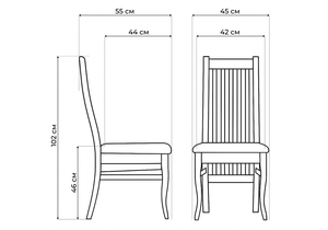 Стул деревянный, Арлет белый / tenerife stone