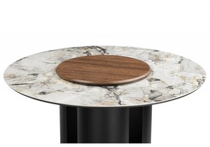 Керамический стол, Иган 137 орех кантри / arctic ocean / черный