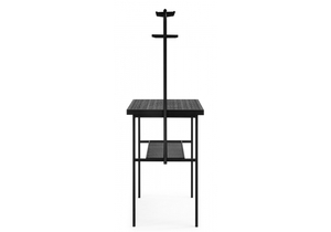 Барный стол, Сари 120х50х171 дпк графит / черный