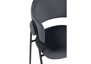 Стул на металлокаркасе, Криспиан темно-серый / черный