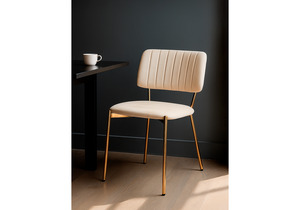 Стул на металлокаркасе, Armond beige / gold