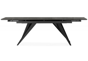 Керамический стол, Дарвин 160(220)х89 серый мрамор baolai / черный