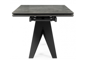 Керамический стол, Блэкберн 160(220)х89 серый мрамор baolai / черный