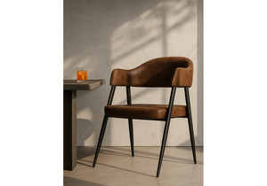 Стул на металлокаркасе, Twin brown / black