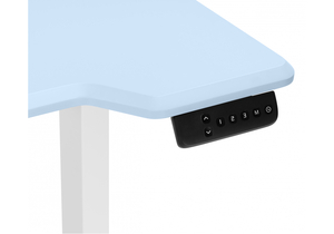 Компьютерный стол, Маркос 140х80 голубой / белый