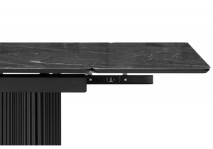 Стол стеклянный, Мален 240x110 дарк / черный