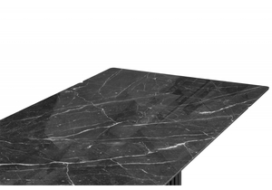 Стол стеклянный, Мален 240x110 дарк / черный