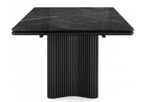 Стол стеклянный, Мален 240x110 дарк / черный