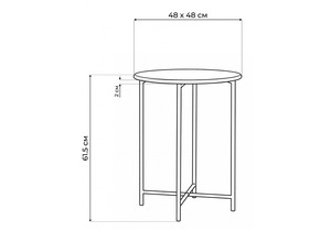Журнальный стол, Грейс орех кантри / черный