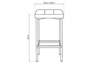 Барный стул, Лофт мадера 20 / черный матовый
