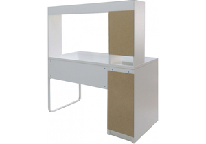 Компьютерный стол, Сити-12 белый шелк