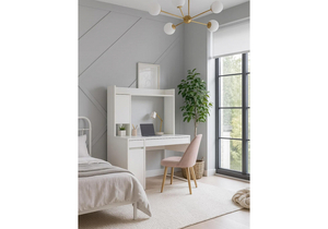 Компьютерный стол, Сити-12 белый шелк