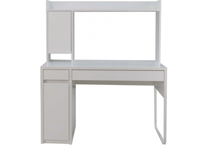 Компьютерный стол, Сити-12 белый шелк